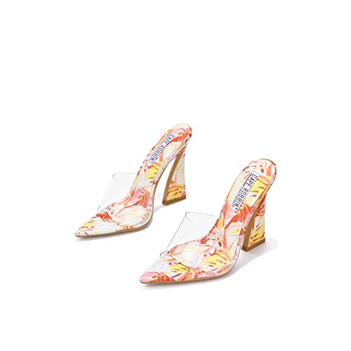Cape Robbin Layland Clear Pointy Toe High Heels (Layland)