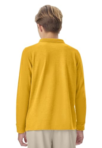 Image of Classroom School Uniforms Big Kid Long Sleeve Pique Polo CR835Y
