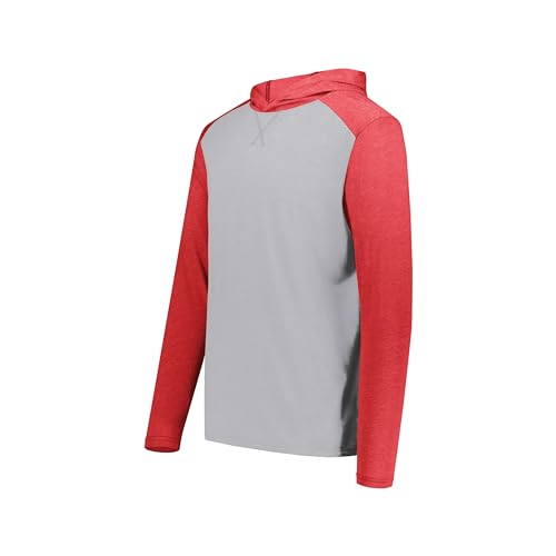 Augusta Sportswear Gameday Vintage Hoodie Grey Heather/Scarlet Heathe L