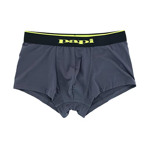 Papi Men's Microflex Brazilian Trunk 2 Pack - UMPA048 (Charcoal Leopard, Medium)2