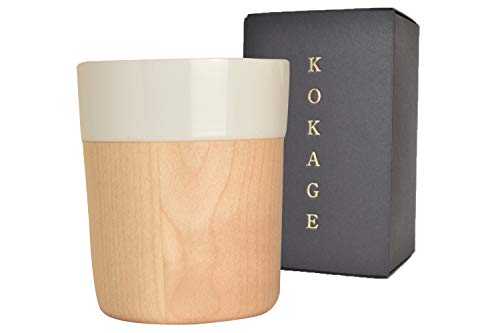 KOKAGE 楓 木のコップ 木製食器 陶磁器 約200ml