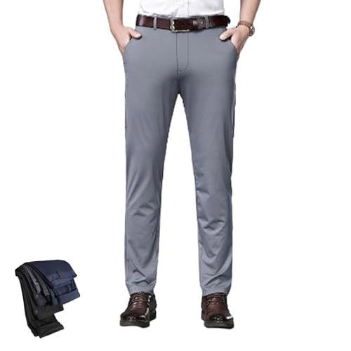 Calormas Mens Pants, Timelessflex - Men's High Stretch Straight Fit Pants, Timelessflex Mens Pants, Casual Suit Pants