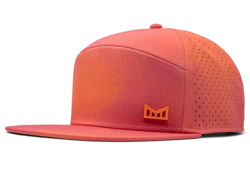 Image of melin Trenches Icon Hydro, Performance Snapback Hat, Water-Resistant Flat Bill Caps for Men & Women, Golf, Running or Workout