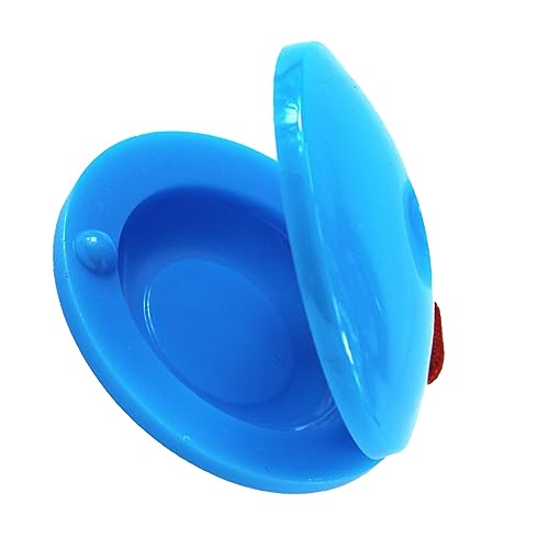 Castanet Best Learning for Kids Finger Castanet Plastic Performance Musical Instrument (Light Blue 10/20lb)
