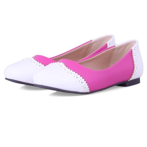 Asterisco Women Flat Ballet Shoes Low Heel Shoes Round Toe Slip On Casual, Size 2-15.53