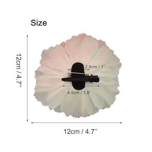 Set de 6 broches de flores peonía para cabello miniatura 2
