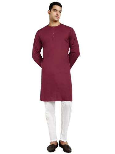 Men's Casual Cotton Solid Kurta Pajama Set
