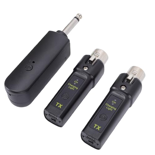Sistema inalámbrico de micrófono XLR Yunseity: transmisor y receptor inalámbricos 2.4G con emparejamiento automático, baja latencia y alcance de 50 m para micrófonos dinámicos y de condensador miniatura 1