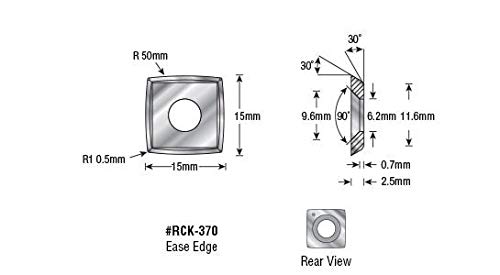 Amana Tool - RCK-15 Solid Carbide 4 Cutting Edges Insert Knife General Purpose Wood, Chipb