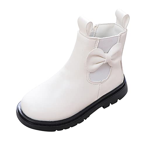 Toddler Leather Boots 𝐖aterproof Short Snowboots Baby Girls Boys Non Slip Black Ankle Booties Kids First Walking Shoes