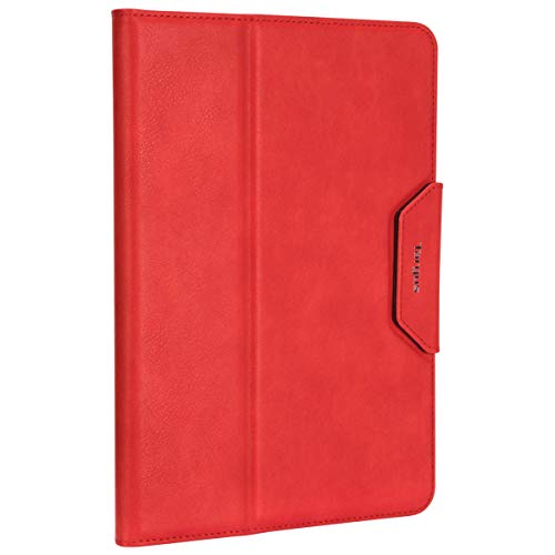 Image of Targus VersaVu Classic Apple iPad (6th gen /5th gen), iPad Pro (9.7-inch), iPad Air 2, and iPad Air Protective Tablet Cover with Hands Free Kickstand, Military Grade Drop- Safe Protection, Secure Closure, Water-resistant, Anti-Scratch, Red (THZ73103GL)