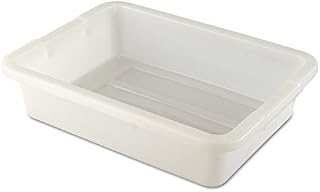 Rubbermaid Commercial Products FG334900WHT Standard Bus/Utility Box, 4.625 Gal, White