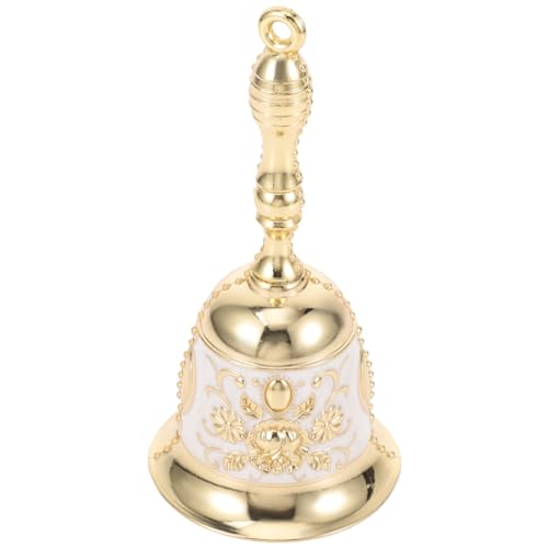 HEMOTON Metal Hand Bells Hand Held Bell Retro Call Bell Vintage Bell Bronze Dinner Bell Resturant Service Bell Brass Jingle Wedding Church Bell Bar Bell