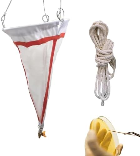 20/25 μm Plankton Net - 625/500 Fine Mesh Nylon Collection Tool, 60 cm Length for Phytoplankton & Protozoa Sampling, Durable Thickened Design for Biological Research