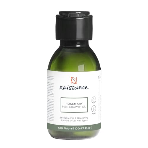 Naissance Rosmarin Haarwuchsöl/Haaröl 100ml - Rosmarinöl Haare mit Mandelöl, Arganöl und Ätherische Öl - Unterstützt kräftigeres, volleres Haar