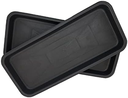 Decorative Heavy Duty Tray/Saucer (2 Pack) Rustic Medieval/French Country Look, Pot/Planter Base for Indoor/Outdoor Decor Use. Long Lasting, Reusable Light Weight (17 inches, Black) image 5
