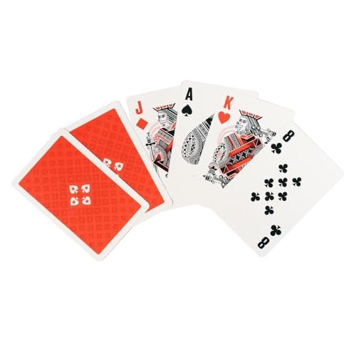 Poker Stars - Red Diamond Fade Spielkartendeck - 100% Plastik-Pokerkarten mit zweifarbigen Farben - Langlebig und wasserdicht - Premium-Deck für Texas Hold'em, Heimspiele und Sammler – Bild 4