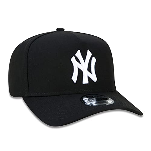 Bone New Era 9FORTY A-Frame Snapback Aba Curva MLB New York Yankees Aba Curva Snapback Preto