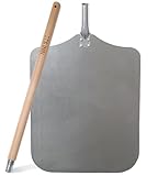 Pizza Peel 12 Inch with 18 Inch Wooden Detachable Handle for easy storage Pizza Paddle for home made Pizza By Q’s INN