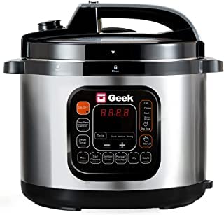 Robocook Zeta 5 Liter Outer Lid Electric Pressure Cooker with Stainless Steel Pot, Black