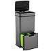 Produktbild Homra® Nexo Mülleimer mit Sensor Grau - Automatischer Mülleimer Sensor mit 3+1 Fächern - Mülltrennsystem für die Mülltrennung in der Küche - Smarter Mülleimer Elektrisch - Smart Bin for Recycling