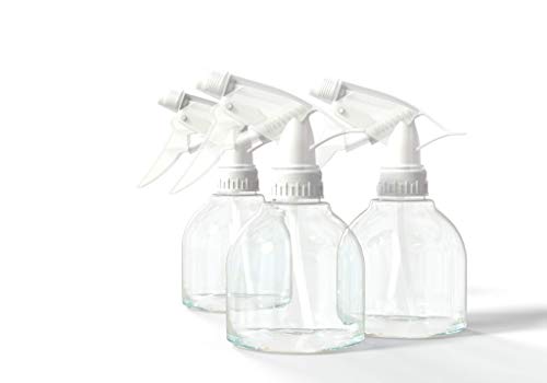BPA free 6 pack 16oz Plastic Spray Bottles, fine mist/jet spray for plants, hair and cosmetic solutions, clean counter tops, bathroom, windows, essential oils, scents, cooking spritzer