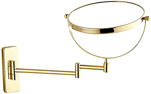 Miroir cosmétique pivotant à 360 degrés en laiton double face de 8 pouces - 8