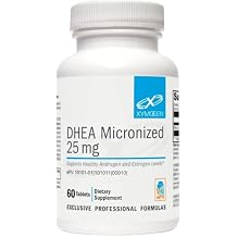 XYMOGEN DHEA Micronized - 25 mg Dehydroepiandrosterone - Androgen and Estrogen Support - Gluten-Free, Soy Free & Dairy Free - 60 Tablets