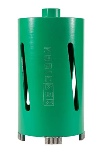 MAGICDSK FL162190 Foretto saldato laser professionale, diametro 162mm / h carotaggio 160mm, attacco M16, taglio a secco: calcestruzzo armato, cemento, laterizi, graniti, pietra, marmo