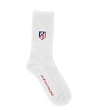 GAMBEA Calcetines Atlético de Madrid Escudo Canalé Blanco. Calcetines Atlético de Madrid. Producto Oficial Tallas 41-46 y 36-40. Caña media. Talla 41-46