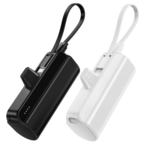 Small Portable Charger for iPhone, 2Pack 5000mAh MFi Certified Ultra-Compact 20W PD Fast Charging Power Bank Mini Cute Battery Pack Compatible with iPhone 14/13/12/11/XR/XS/X/8/7/6