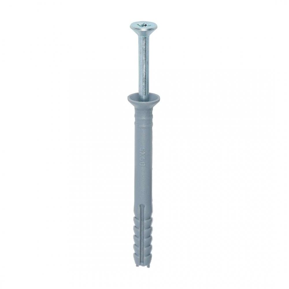 Timco Gold 50050Hf Nylon Hammer Fixing M5 X 50 - Yellow (Box Of 200)