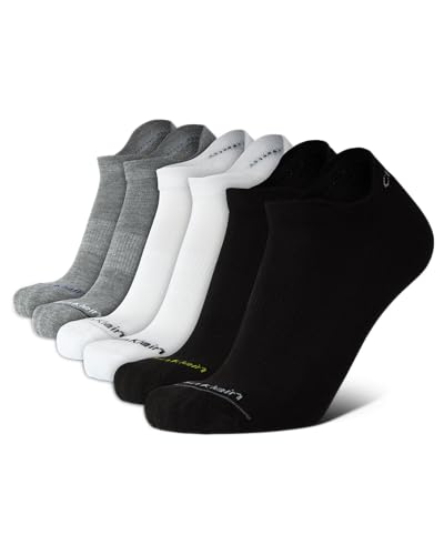 Image of Calvin Klein Mens No Show Socks - 6 Pack Soft Cotton Blend Cushioned Athletic Low Cut Socks for Men for Sports and Running
