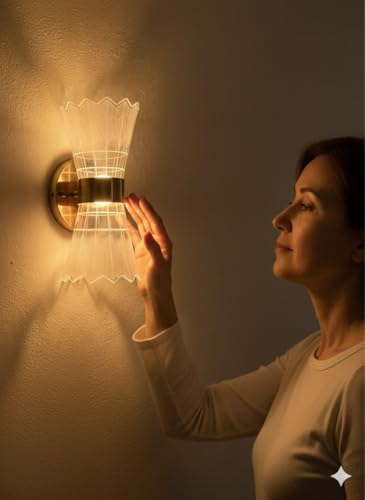Image of 12 Watt Led Wall Light and Wall scones wall lamp for- Home, Kitchen, Bedside, Bedroom, Living Room, Office, Indoor, Bedside, Mirror Side, Diwali Lighting (Big Cut)