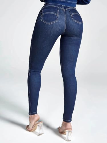 Women's Soft Stretchy High Rise Skinny Jeans4