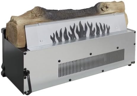 20 inch Electric Fireplace 3D Log Set Insert, Free Standing Fireplace Heater for Indoor (Antique Black)