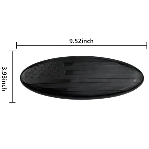 Image of 9.5 Inch Front Grille Rear Tailgate Emblem Compatible with 2015-2024 Ford F150,Overlay American Flag Decals Exterior Accessories, Black