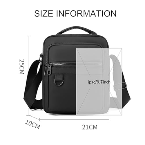GOLDEN LAND Crossbody Sling Bag for Men,Waterproof Shoulder Bag,Small Side bag,Casual Daypack for Hiking Sports Running Travel.(Black)