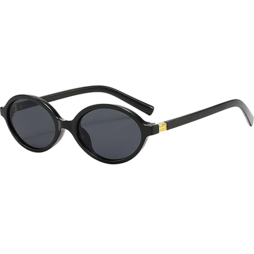 Retro Oval Sunglasses for Women Men Trendy Small 90s Sun Glasses Vintage Round Designer Sunnies