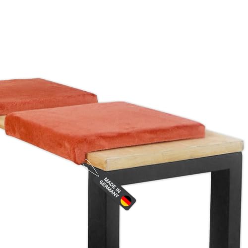 animal-design Coussin d'assise en velours SORRISO avec 1 barre rembourrée - Fabriqué en Allemagne - Couleur : corail