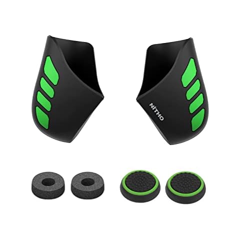 NiTHO Gaming Kit Compatible con el Mando Xbox Series X/S, Juego de 2 Asas Suaves de Silicona Anti-Sudor, Juego de 2 Empuñaduras de Pulgar y Potenciadores de Mini-Stick que Mejoran la Precisión Cover