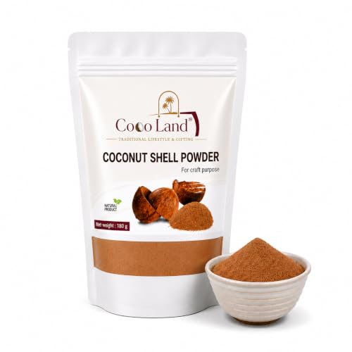Image of Coco Land Coconut Shell Powder 180g | Natural Coconut Shell Dust for Craft Making, Agarbatti & Incense Production, Wood Filler, Coconut Shell Sticking, DIY Art Projects, Eco-Friendly Raw Material