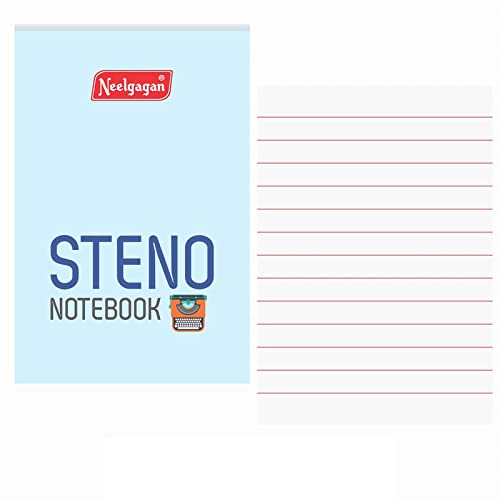 Neelgagan Steno Notebook, Shorthand Writing Notebook- 12.5cm x 19.0cm (Soft Cover) (Shorthand) (160 pgs.) (Pack of 10)