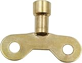 Goldener Heizkörper-Entlüftungsschlüssel, massives Messing, für Entlüftung, Luftschalter, Spule, Heizkörperschlüssel zum Entlüften alter Heizkörper, Schraubenschlüssel, Elektro- und Handwerkzeuge, 1