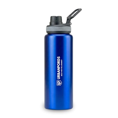 Image of 1L Stainless Steel Water Bottle - Leakproof Fridge Bottle, BPA-Free & Rust Proof Metal Flask, 1000ml Sipper Bottle for School, Office, Gym & Home (Royale Blue)