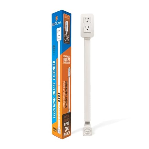 EZ Outlet Electrical Outlet Extender. Access Hard-to-Reach Outlets! Features USB-A, USB-C, and 2 AC Outlets, Extends 22"-34", Rotates 180°. Use Behind Couches, Nightstands, Desks, and More.