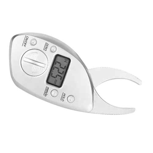 Abaodam Calibrador Digital de Grasa Corporal Plateado Medidor de Pliegues Cutáneos Preciso Accesorio para Gimnasio Portátil Herramienta Multifuncional para Medición Corporal