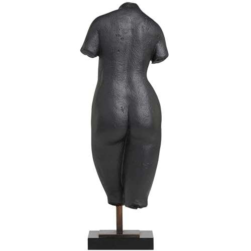 Estatua Decorativa Mujer en Polystone Negra 5x5x14 in miniatura 5