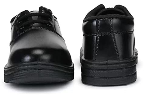Image of Kids School Uniform Shoes, Memory Foam Cushion, Black Lace-up, Lightweight