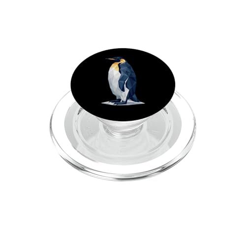 PopGrip pour MagSafe PopSockets avec design geometric art de manchots empereurs low poly